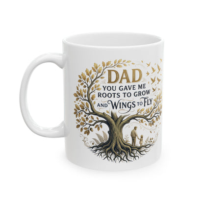 Grow Softly Floral Inspirational Ceramic Mug