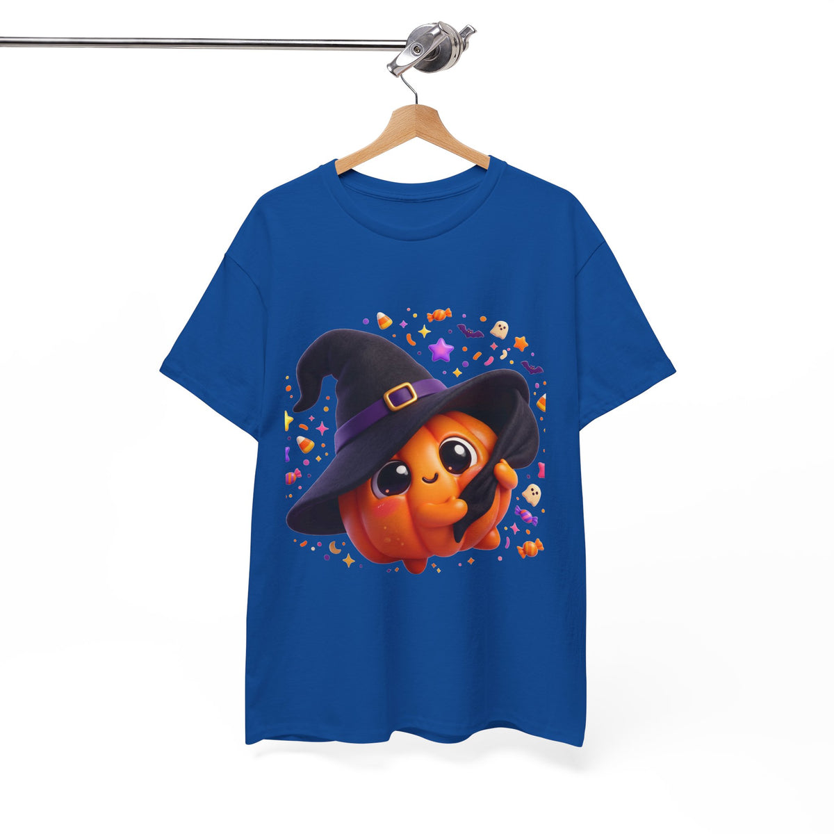 Pumpkin Witch T-Shirt — Cute Halloween Jack-o'-Lantern with Witch Hat