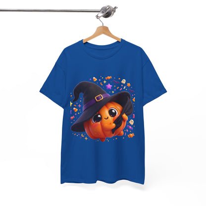 Pumpkin Witch T-Shirt — Cute Halloween Jack-o'-Lantern with Witch Hat