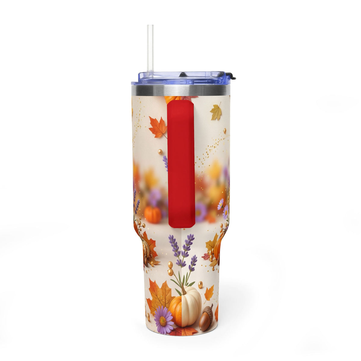 40oz Halloween Cat Vacuum Tumbler with Pumpkin