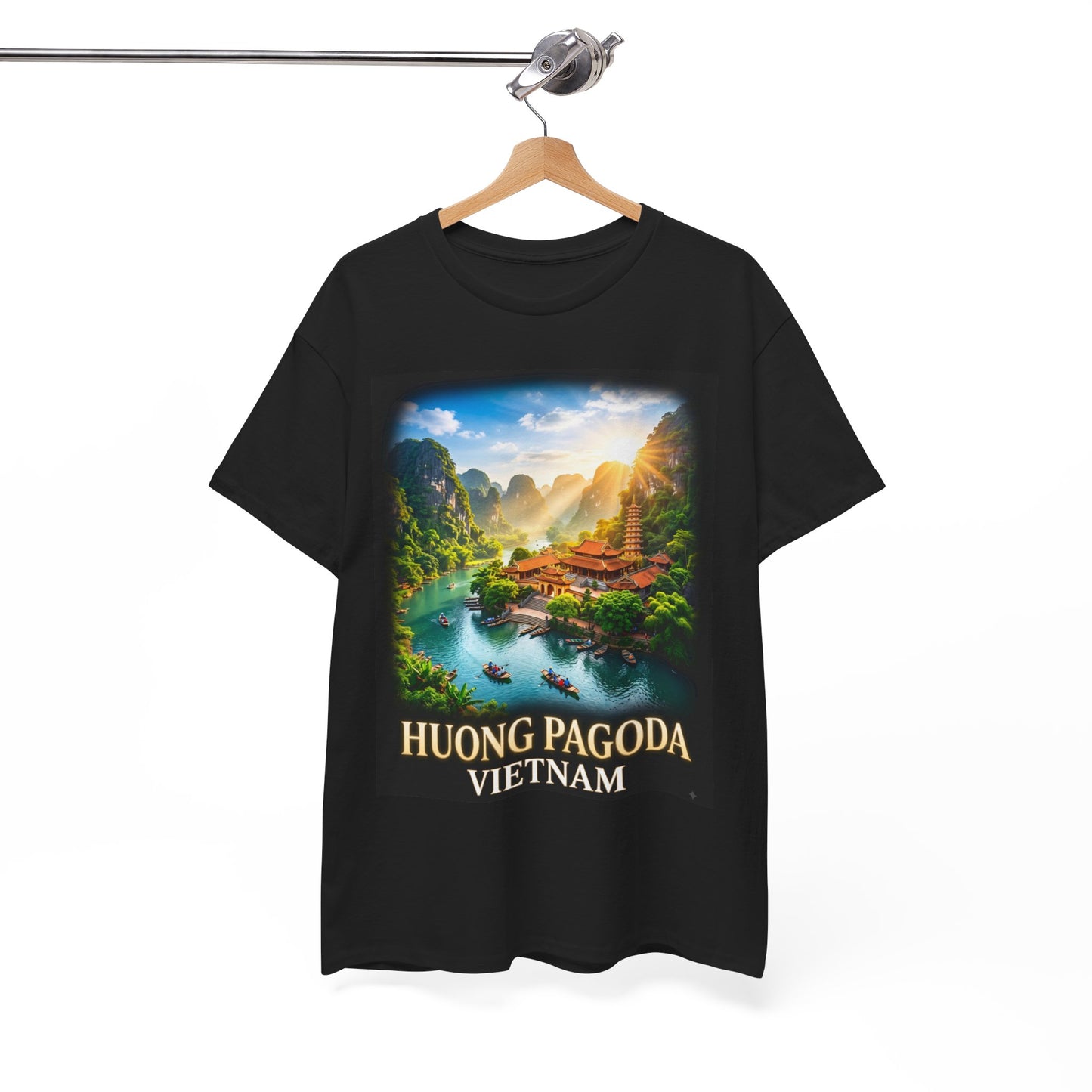 Huong Pagoda Vietnam Tee — Scenic Travel Poster T-Shirt