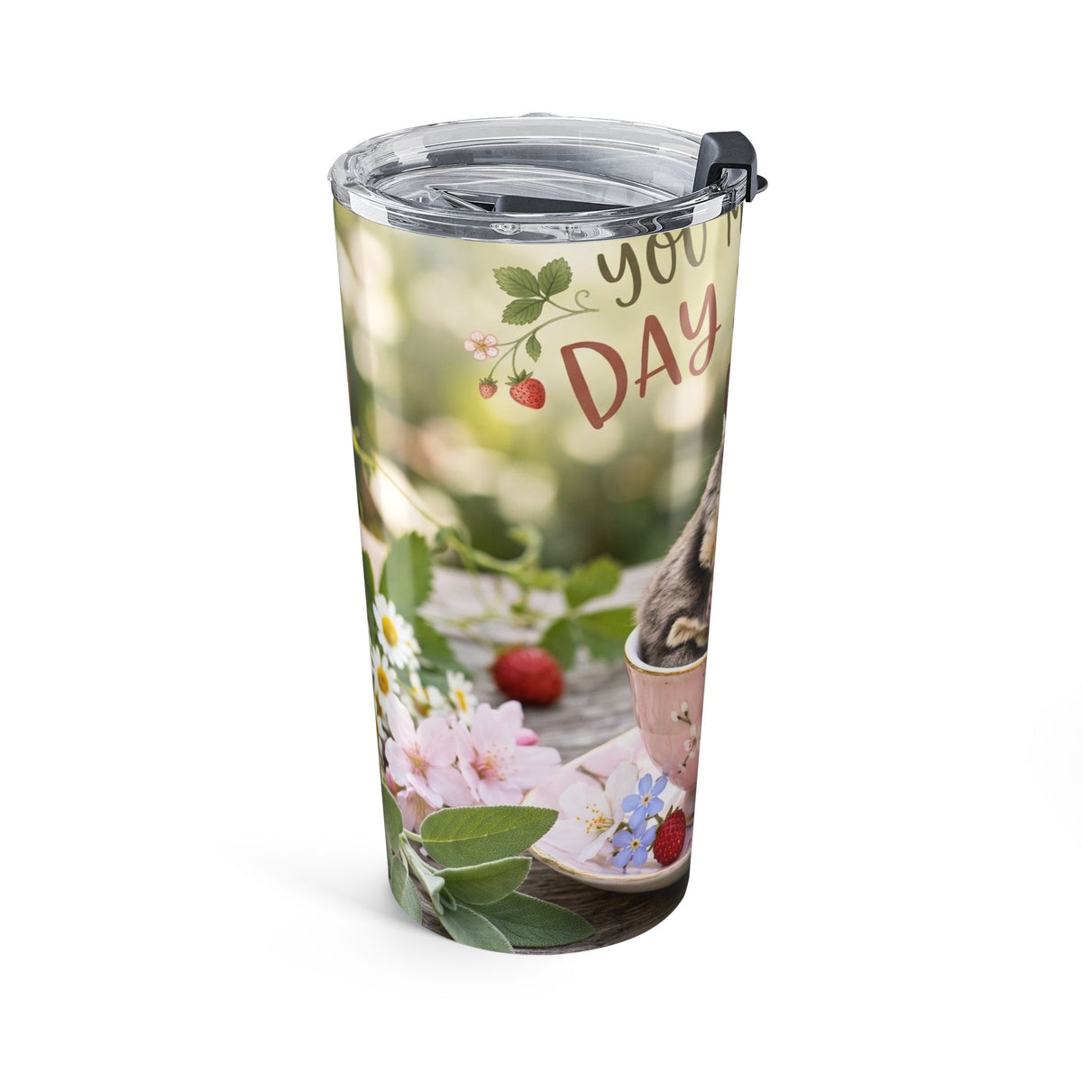 20oz Cute Sugar Glider Strawberry Garden Tumbler