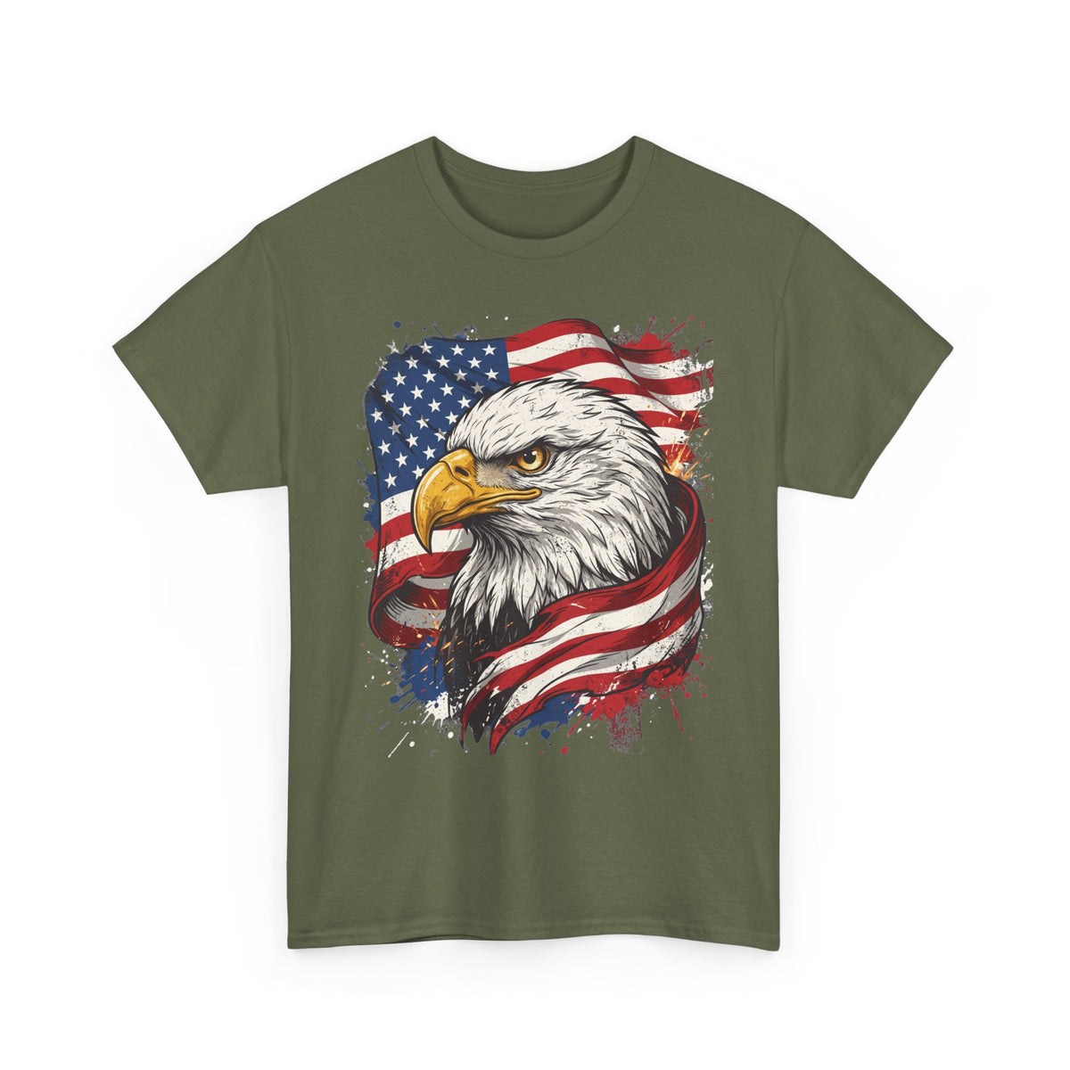 Patriotic Eagle T-Shirt — American Flag Bald Eagle Tee for 4th of July