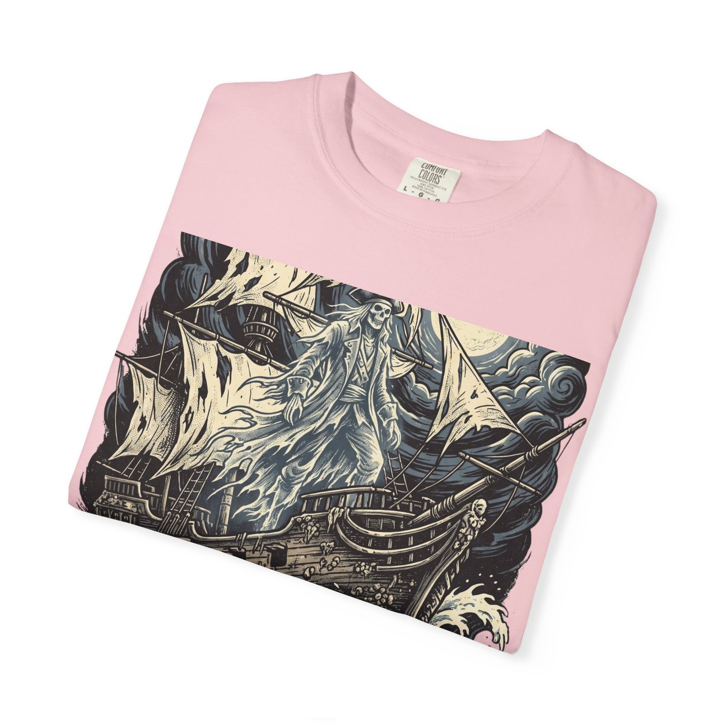 Sail Into Darkness Graphic T-Shirt — Gothic Pirate Skull Crew Tee