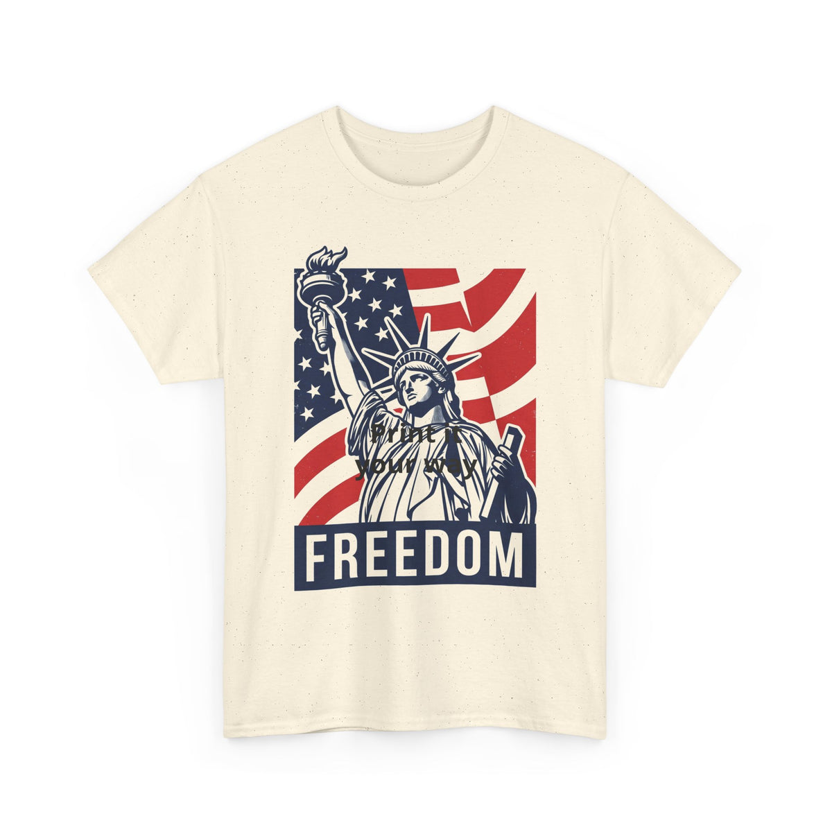 Freedom Statue T-Shirt — Patriotic USA Flag Tee (Statue of Liberty Design)
