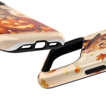 Halloween Kitten Pumpkin Phone Case — Magnetic Impact-Resistant