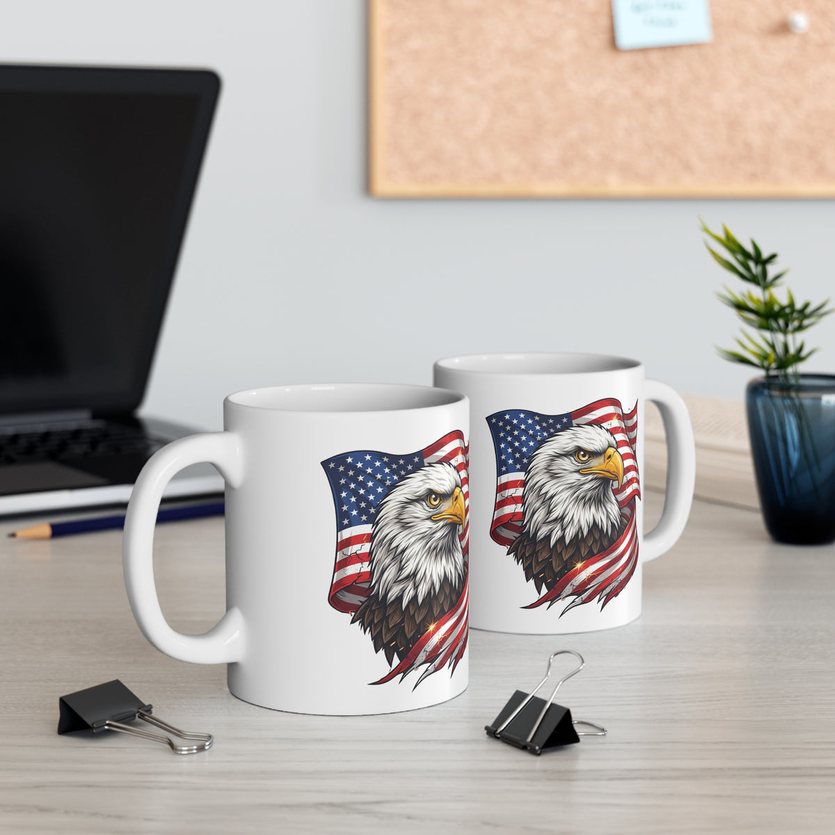 American Eagle Flag Coffee Mug — Patriotic 11oz & 15oz Ceramic Mug