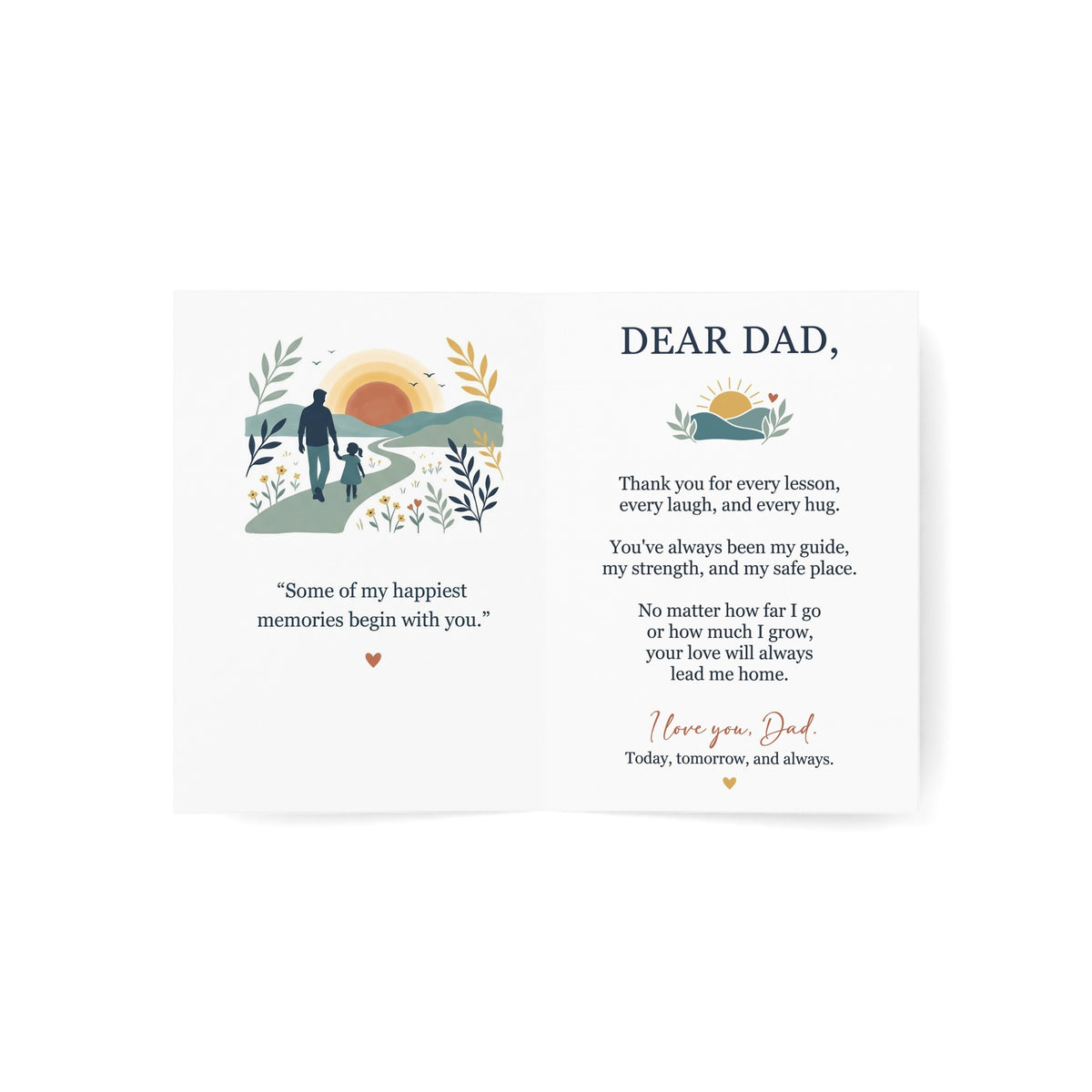 Greeting Card – “Dad, You Are My Home” Father’s Day Appreciation Card