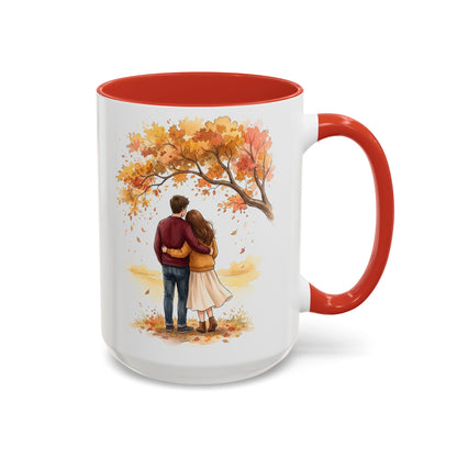 Autumn Couple Under Tree Coffee Mug