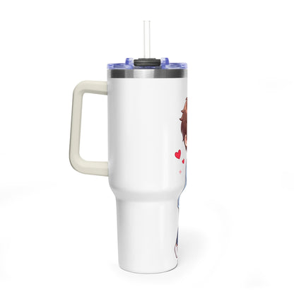 Cute Anime Boy Love Hearts 40oz Travel Tumbler