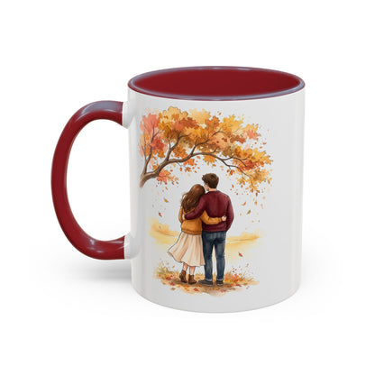 Autumn Couple Under Tree Coffee Mug