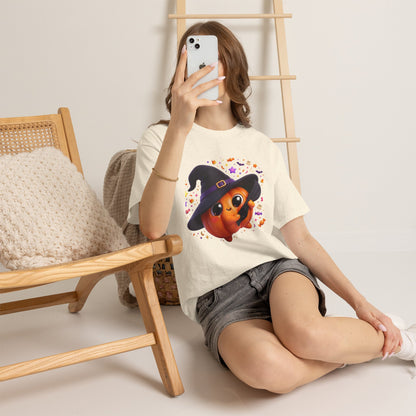 Pumpkin Witch T-Shirt — Cute Halloween Jack-o'-Lantern with Witch Hat
