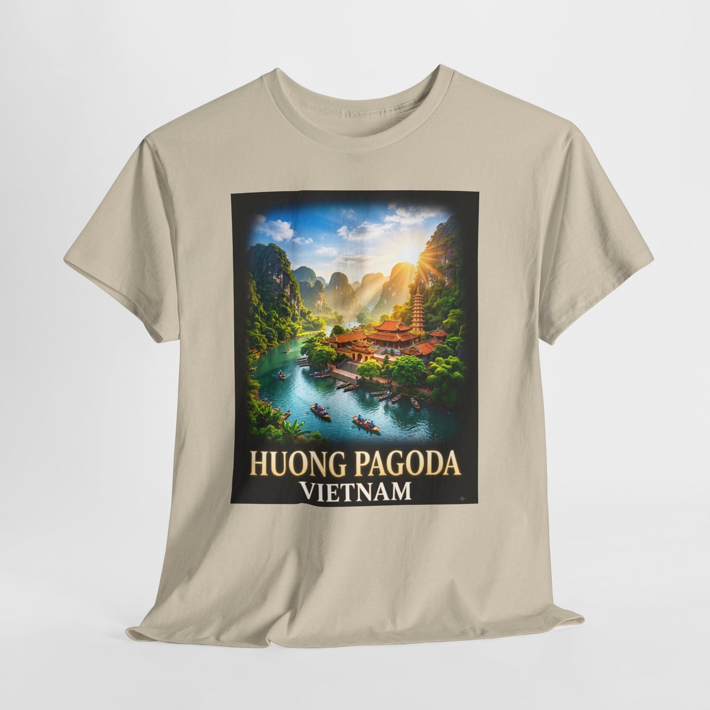 Huong Pagoda Vietnam Tee — Scenic Travel Poster T-Shirt