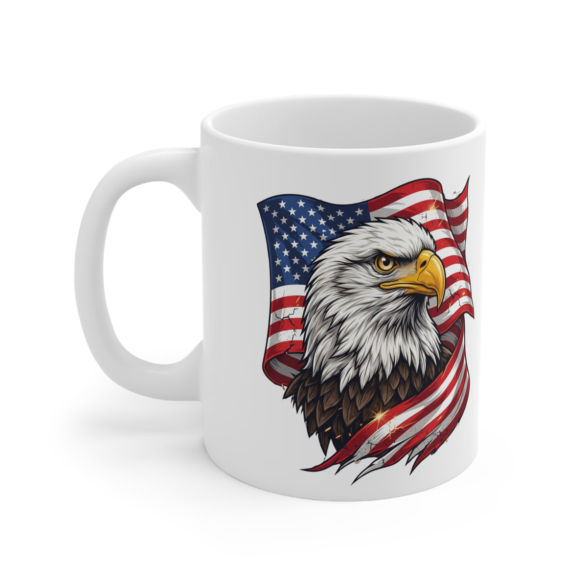 American Eagle Flag Coffee Mug — Patriotic 11oz & 15oz Ceramic Mug