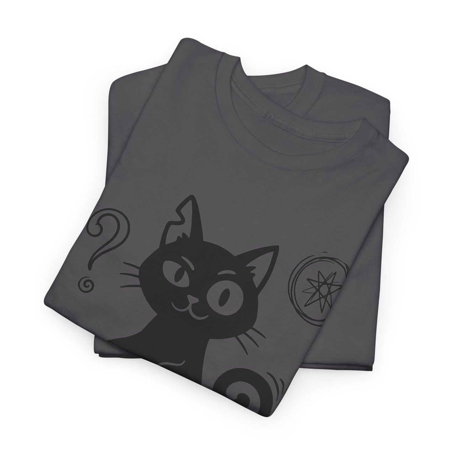 Black Cat Graphic Tee — Cute Cartoon Kitty T-Shirt