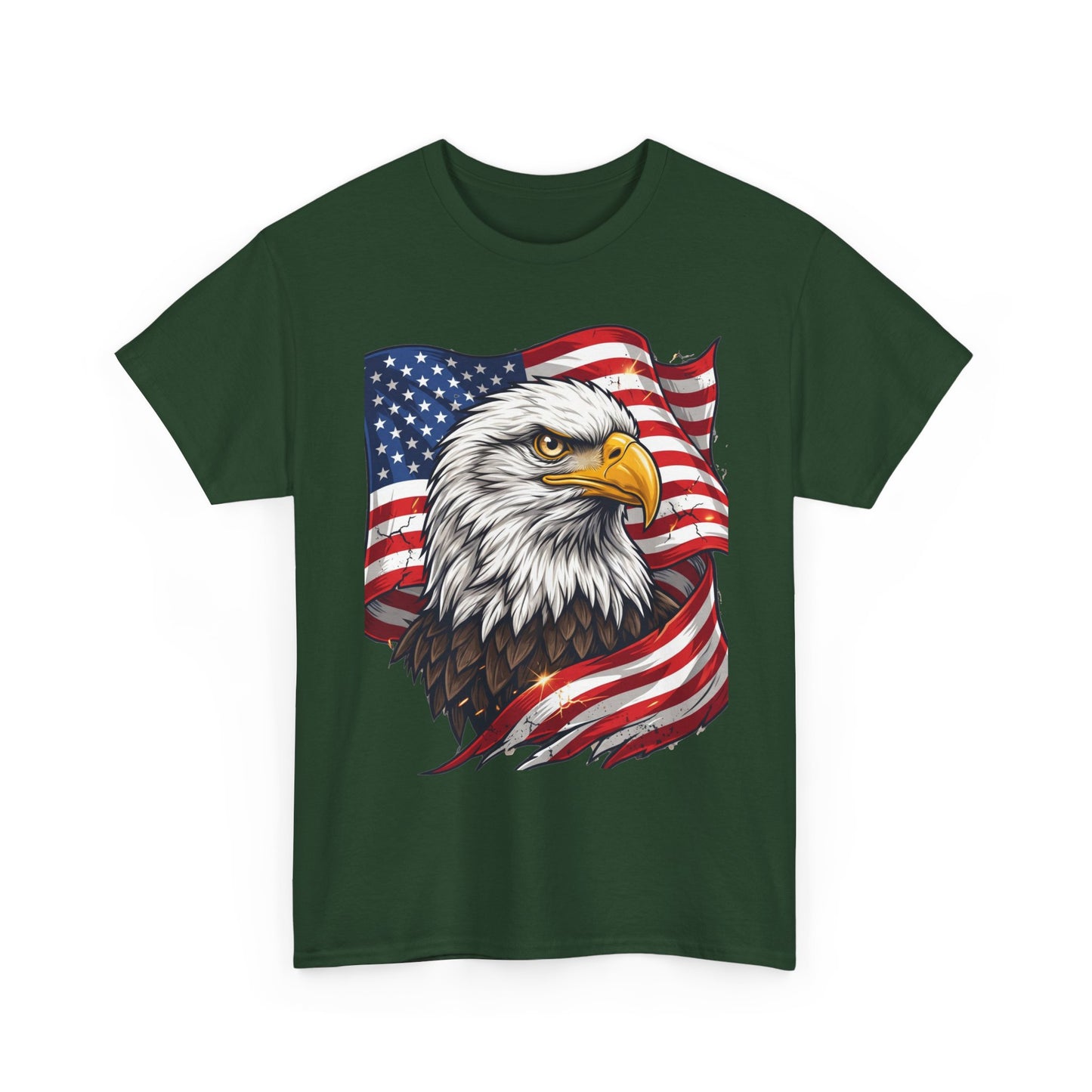 Patriotic Eagle T-Shirt – American Flag Bald Eagle Graphic Tee
