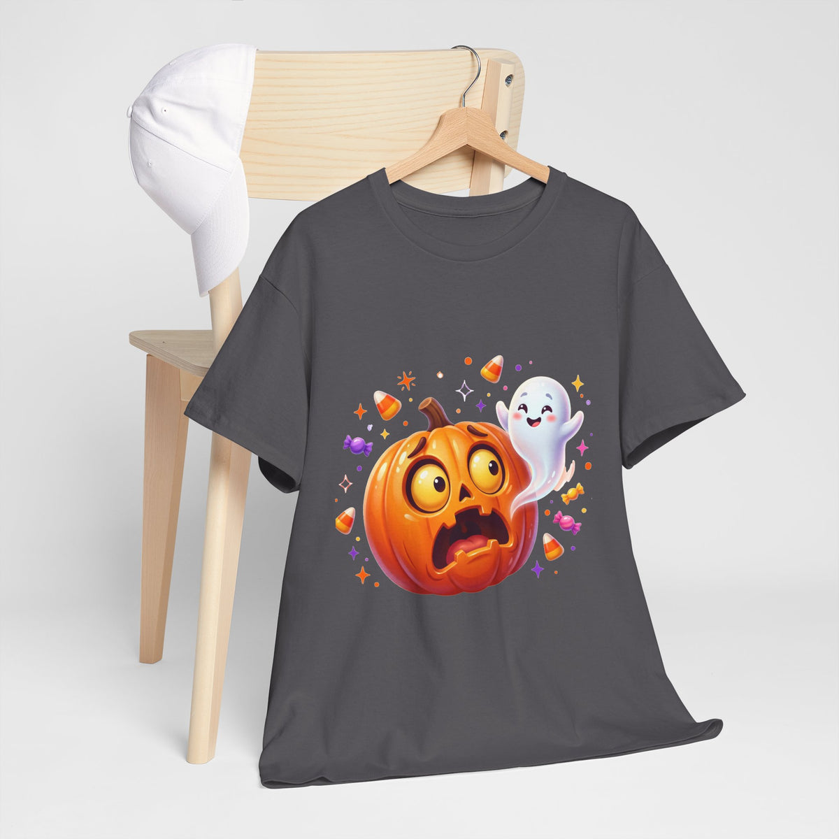 Halloween Pumpkin & Friendly Ghost T-Shirt