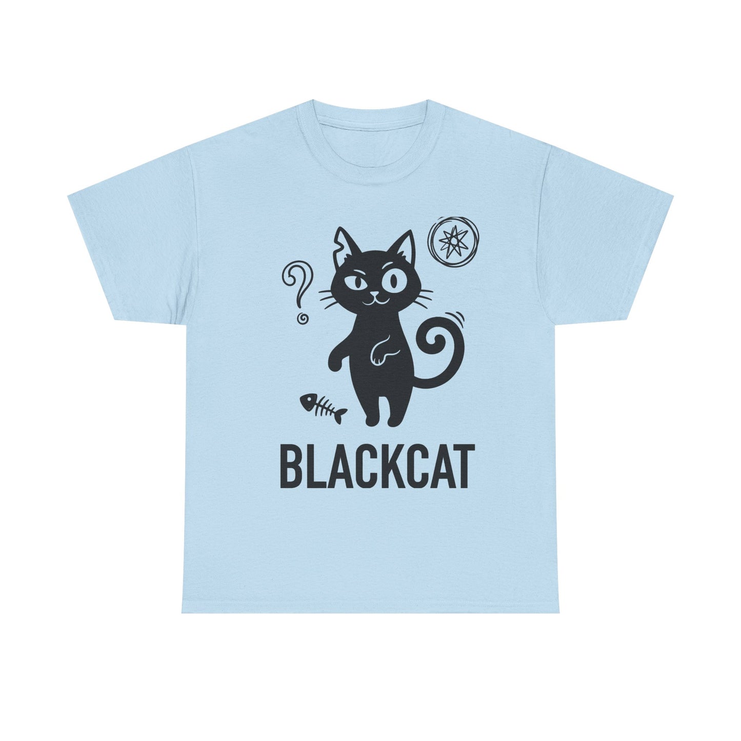 Black Cat Graphic Tee — Cute Cartoon Kitty T-Shirt