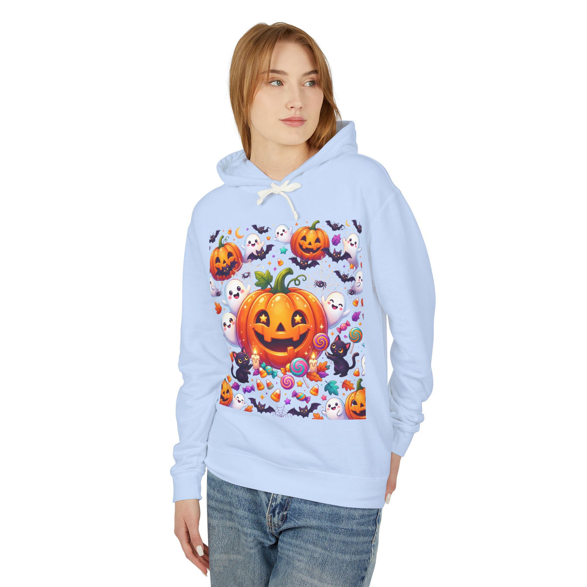 Halloween Pumpkin Hoodie — Cute Jack-o'-Lantern Candy Pattern