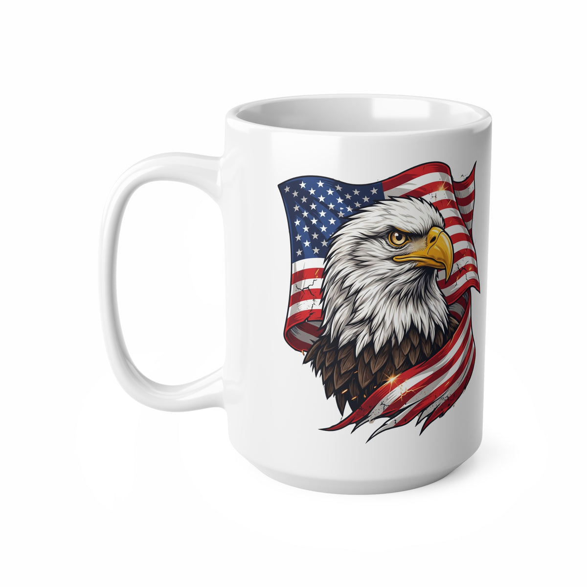 American Eagle Flag Coffee Mug — Patriotic 11oz & 15oz Ceramic Mug