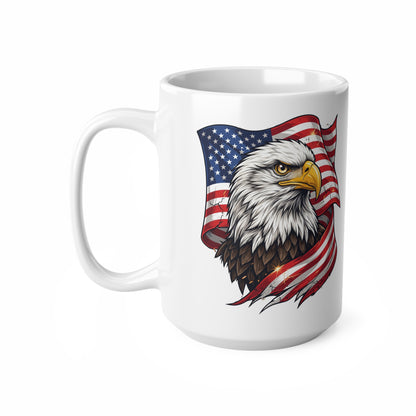 American Eagle Flag Coffee Mug — Patriotic 11oz & 15oz Ceramic Mug