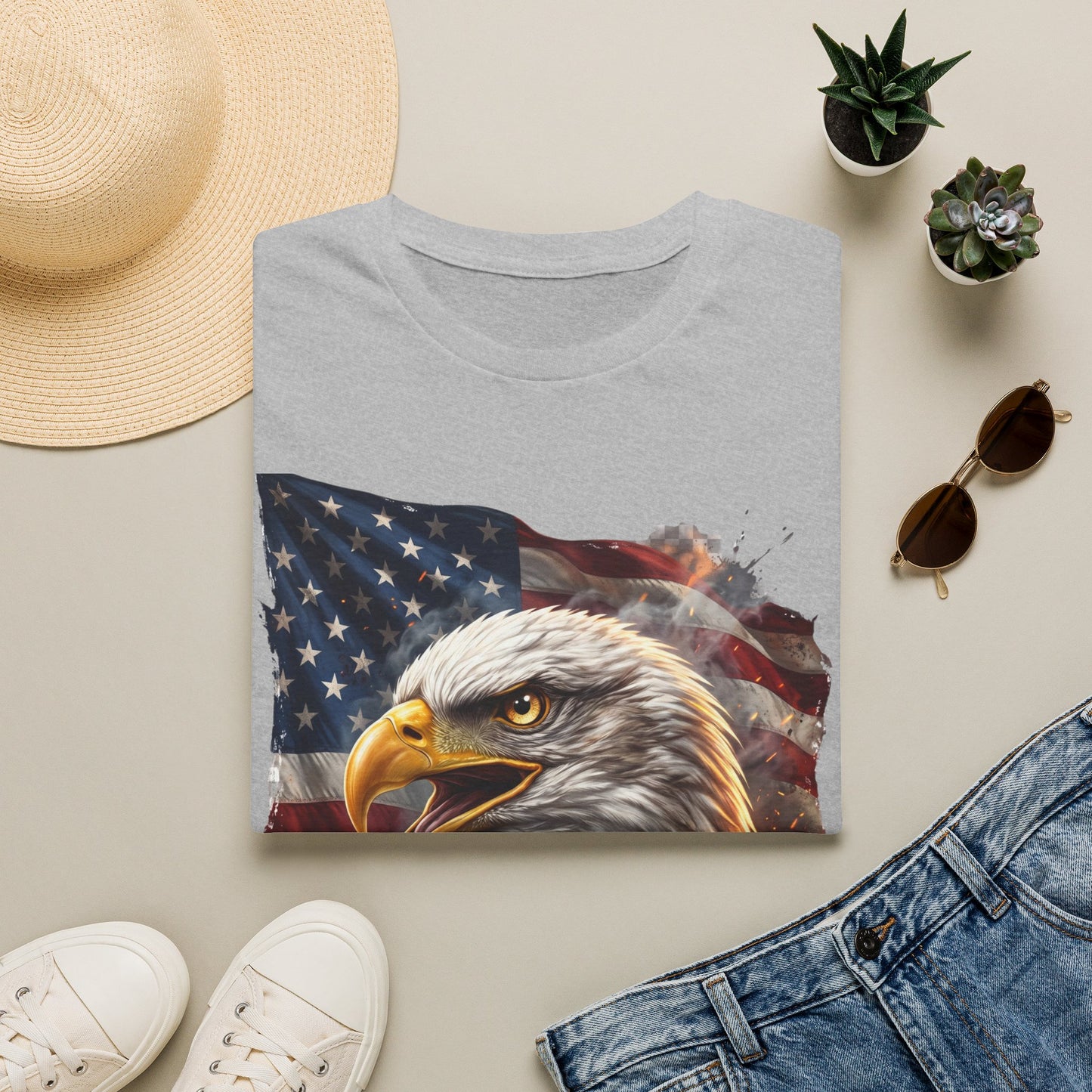 American Bald Eagle T-Shirt — Patriotic USA Flag Graphic Tee