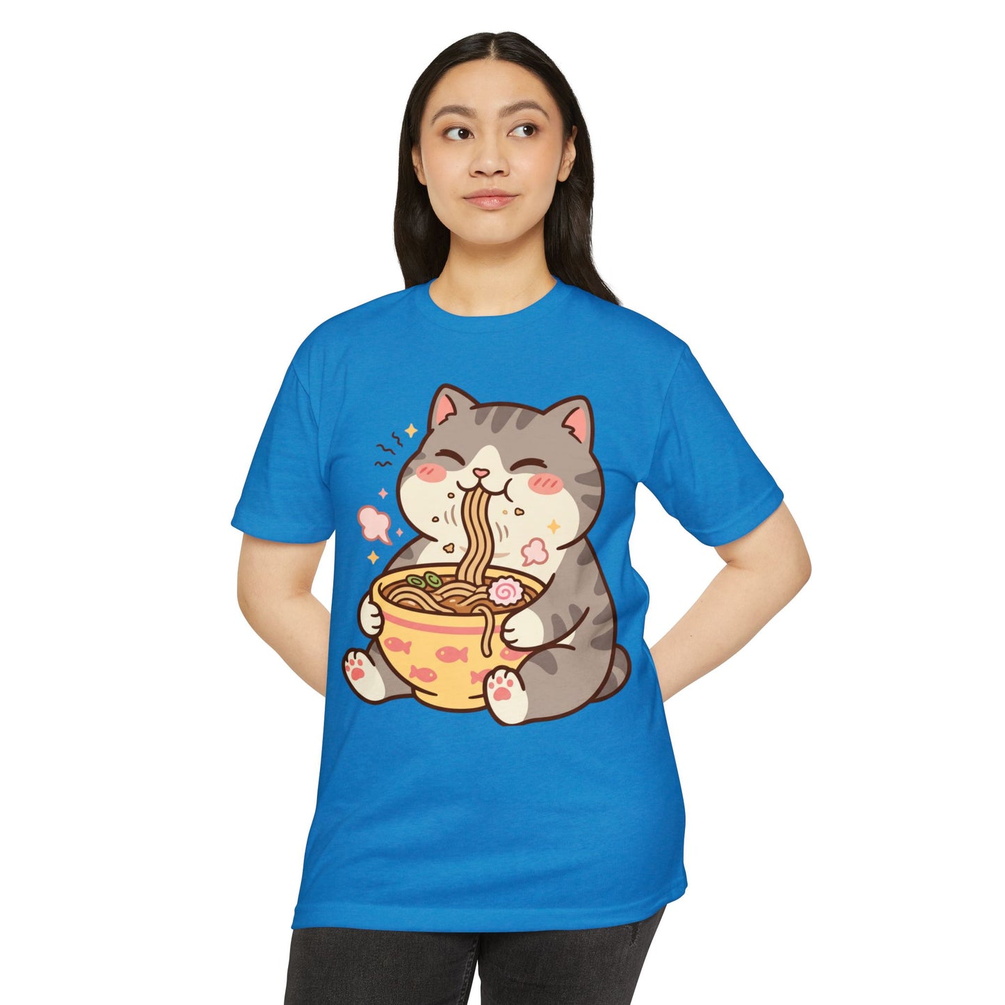 Cute Cat Eating Ramen T-Shirt