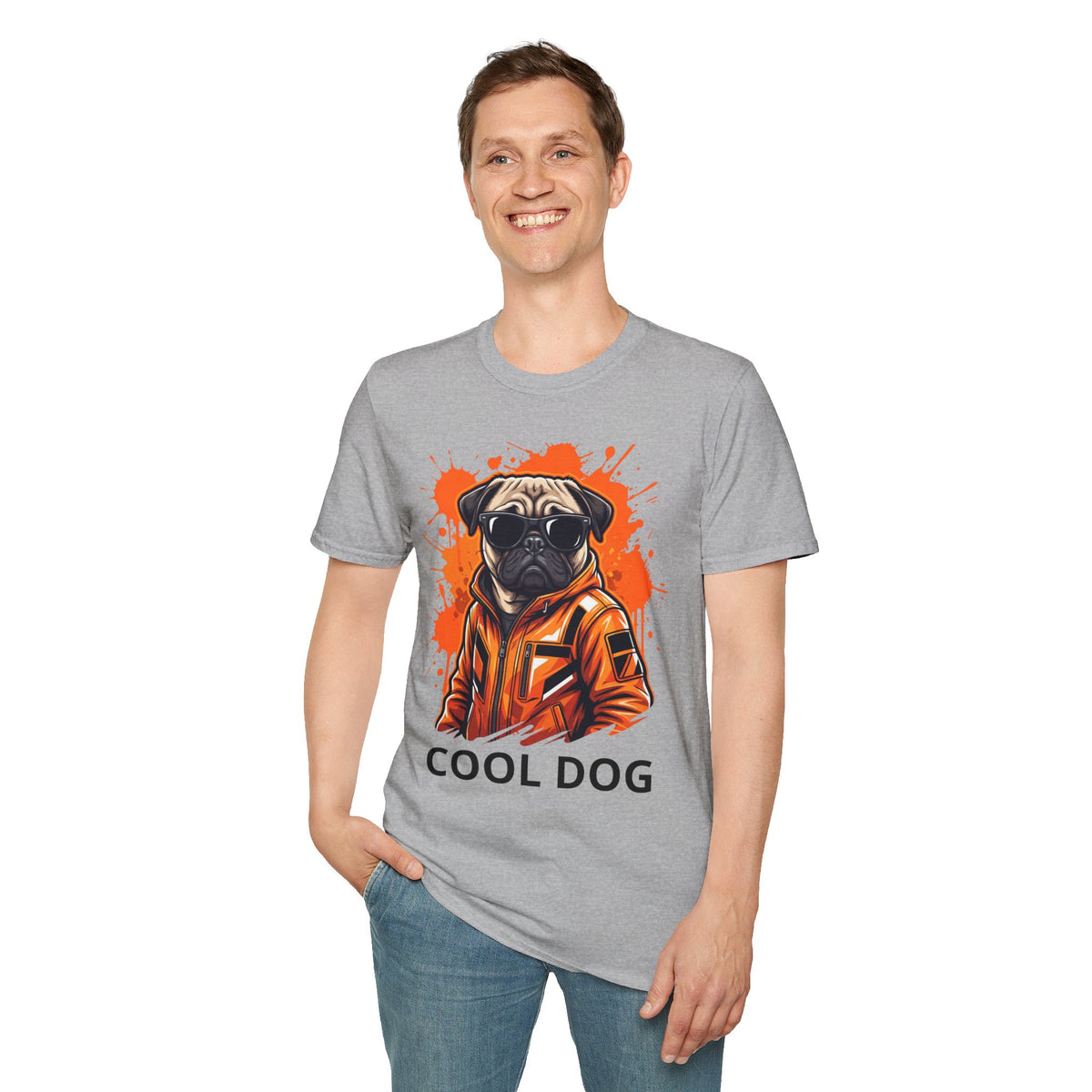 Cool Dog T-Shirt — Pug with Sunglasses Graphic Tee