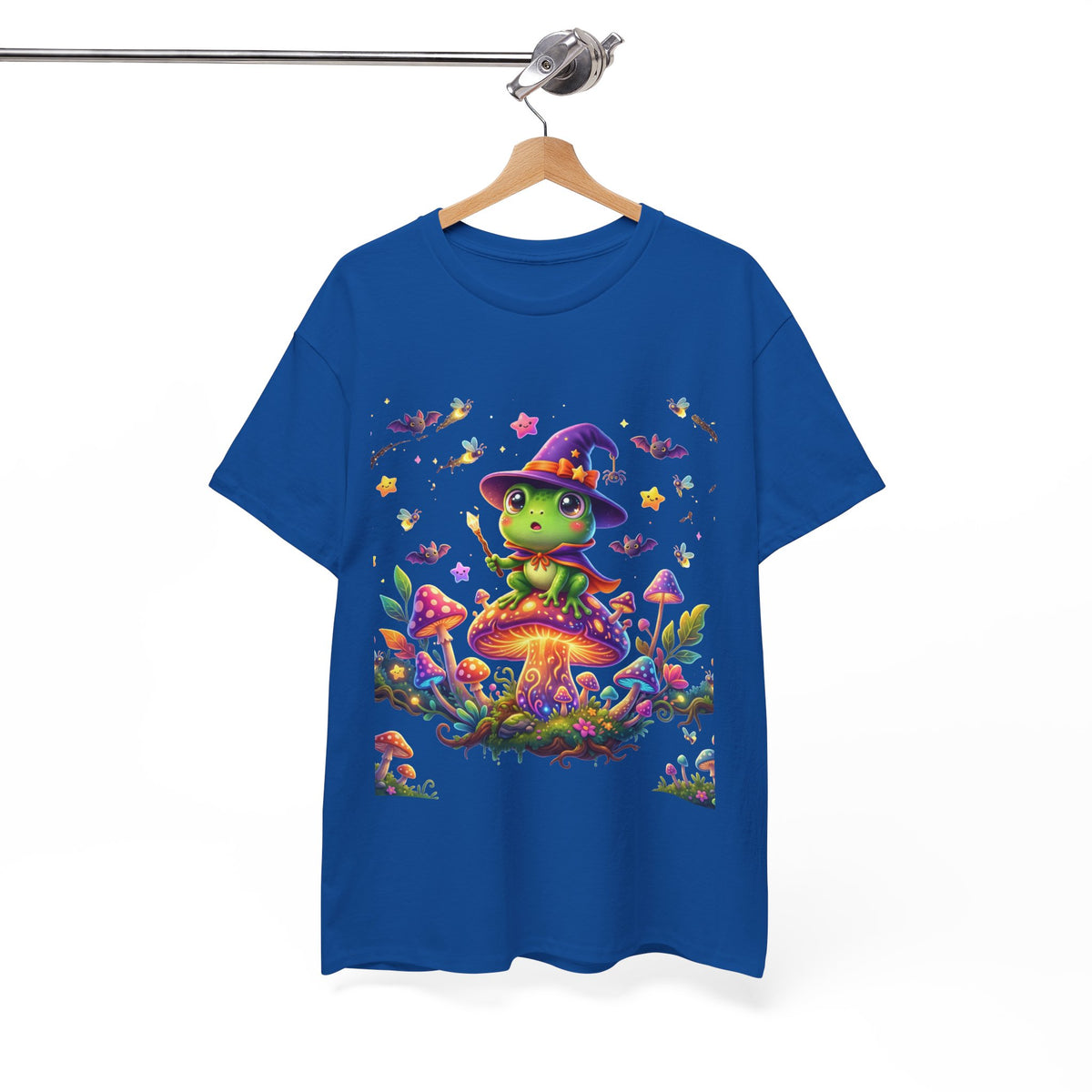 Cute Witch Frog T‑Shirt — Magical Mushroom Halloween Tee