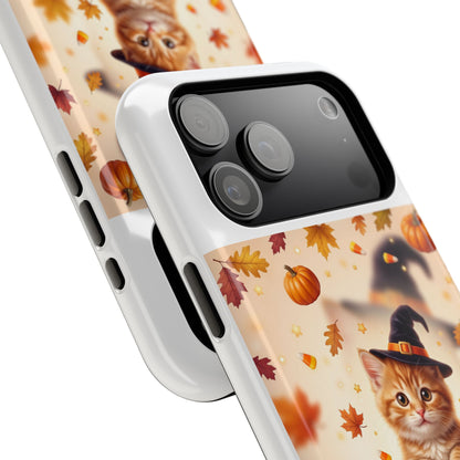 Halloween Kitty Pumpkin Phone Case — Magnetic Impact-Resistant