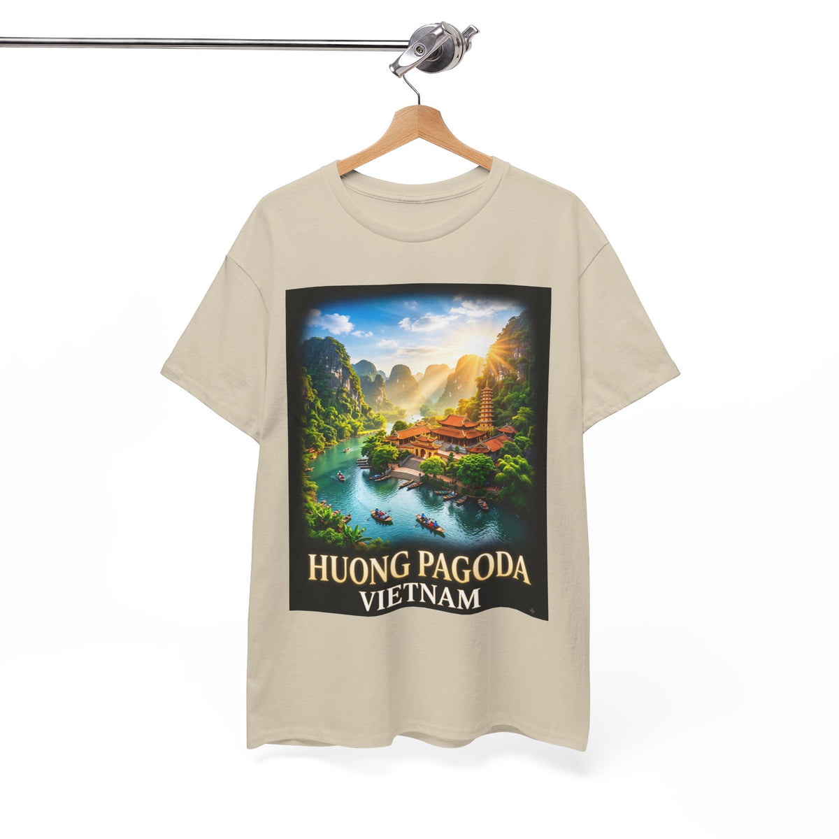 Huong Pagoda Vietnam Tee — Scenic Travel Poster T-Shirt