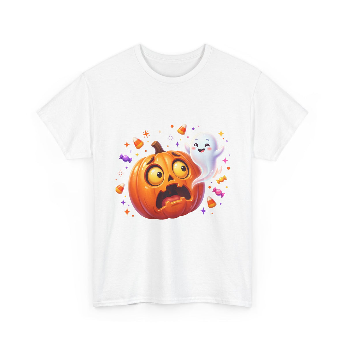 Halloween Pumpkin & Friendly Ghost T-Shirt