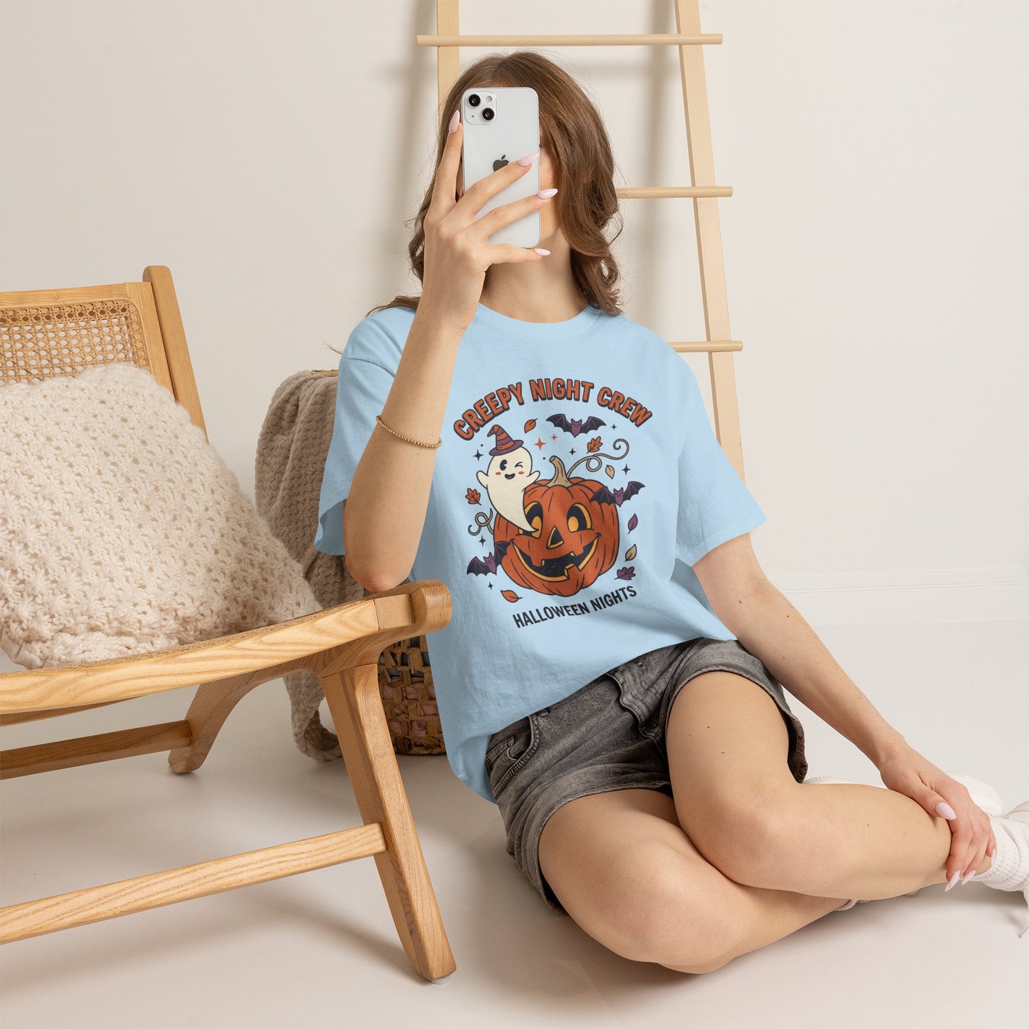 Halloween Nights T-Shirt — Creepy Night Crew Pumpkin & Ghost Tee