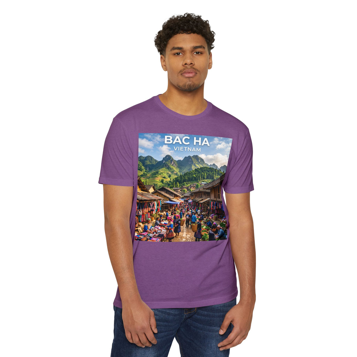 Bac Ha Vietnam Market Photo T-Shirt — Vietnamese Travel Souvenir Tee