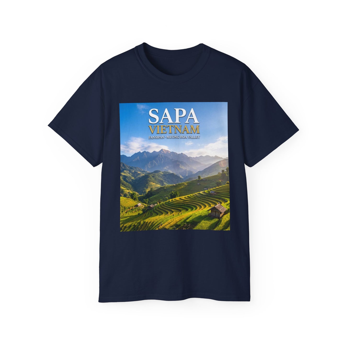 Sapa Vietnam Scenic Tee — Terraced Rice Field Travel T‑Shirt