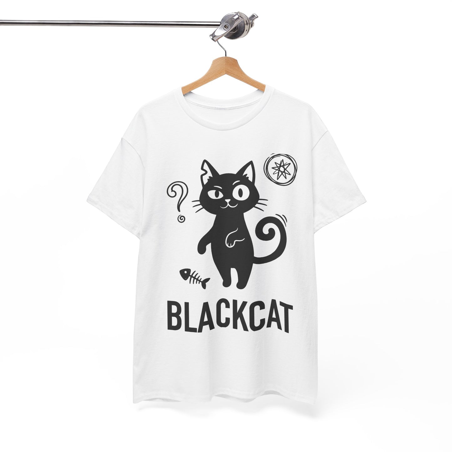 Black Cat Graphic Tee — Cute Cartoon Kitty T-Shirt