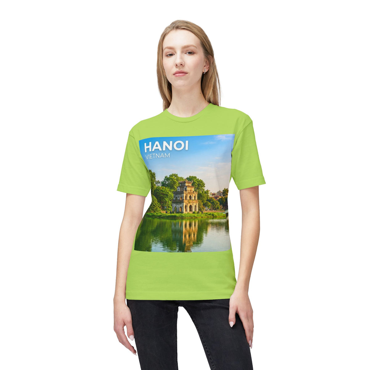 Hanoi Vietnam Travel T-Shirt – Hoan Kiem Lake Temple Photo Tee