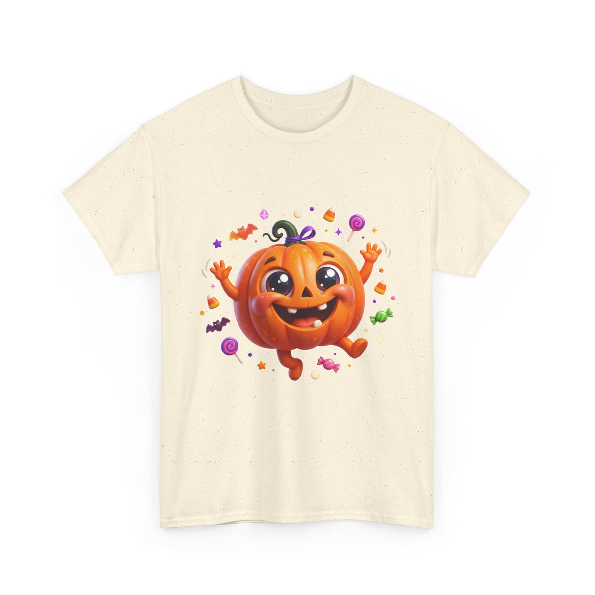 Halloween Pumpkin T‑Shirt — Happy Jack-O'-Lantern Candy Graphic Tee