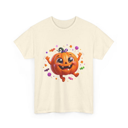 Halloween Pumpkin T‑Shirt — Happy Jack-O'-Lantern Candy Graphic Tee