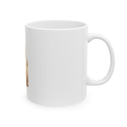 Cute Puppy Ceramic Mug – Adorable Fluffy Puppy Coffee Cup (11oz & 15oz)