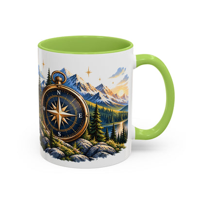 Adventure Compass Mountain Coffee Mug