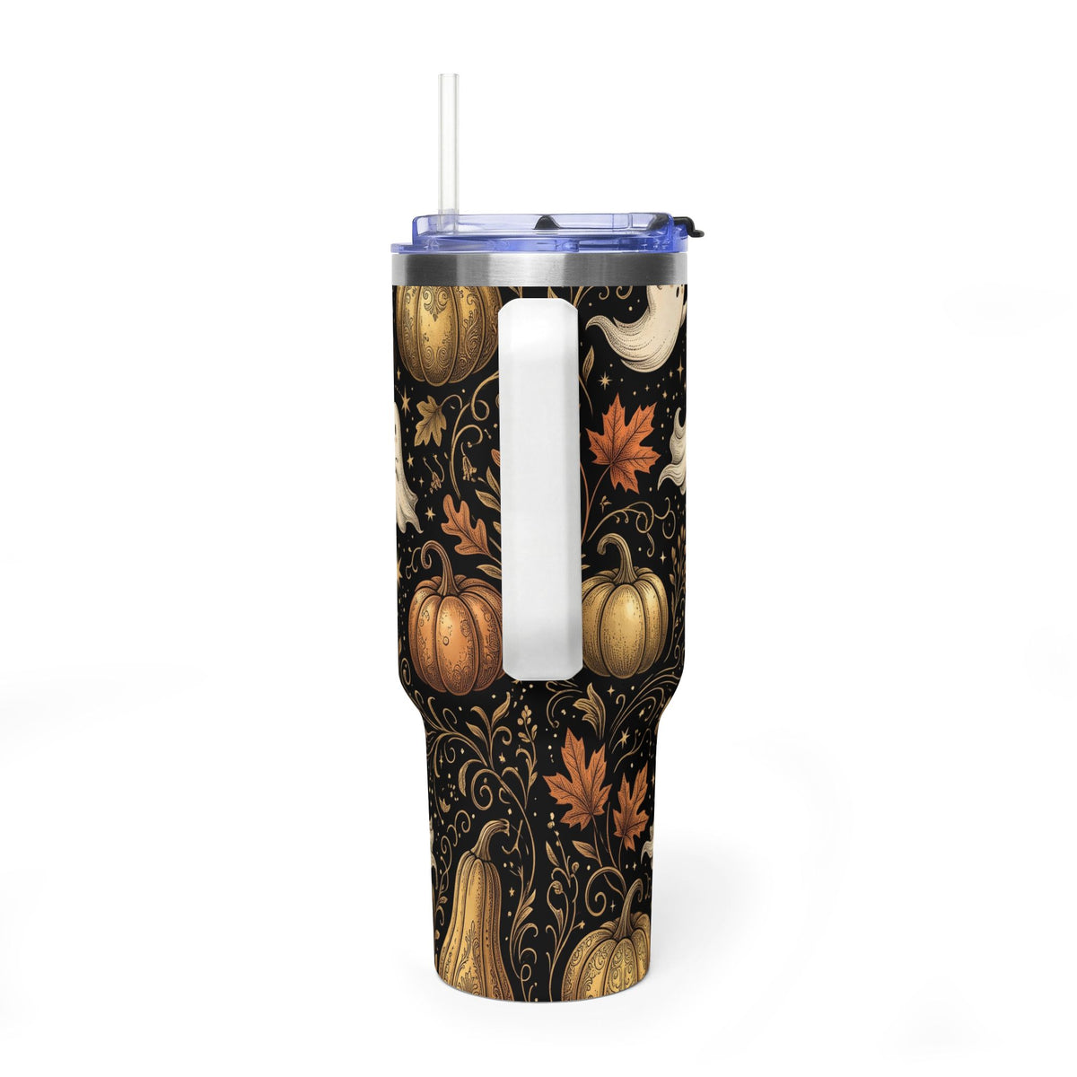 Let’s Get Spooky Halloween Ghosts & Pumpkins 40oz Thermal Tumbler
