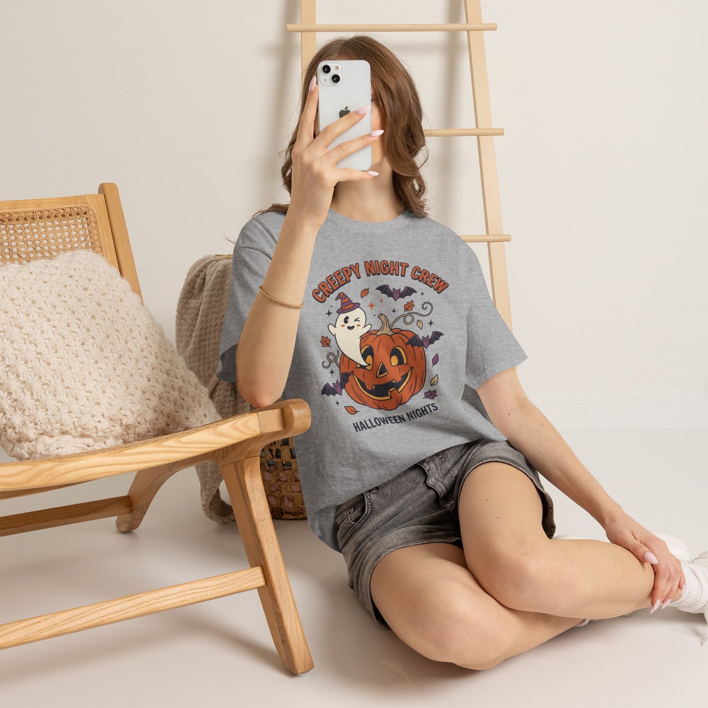 Halloween Nights T-Shirt — Creepy Night Crew Pumpkin & Ghost Tee