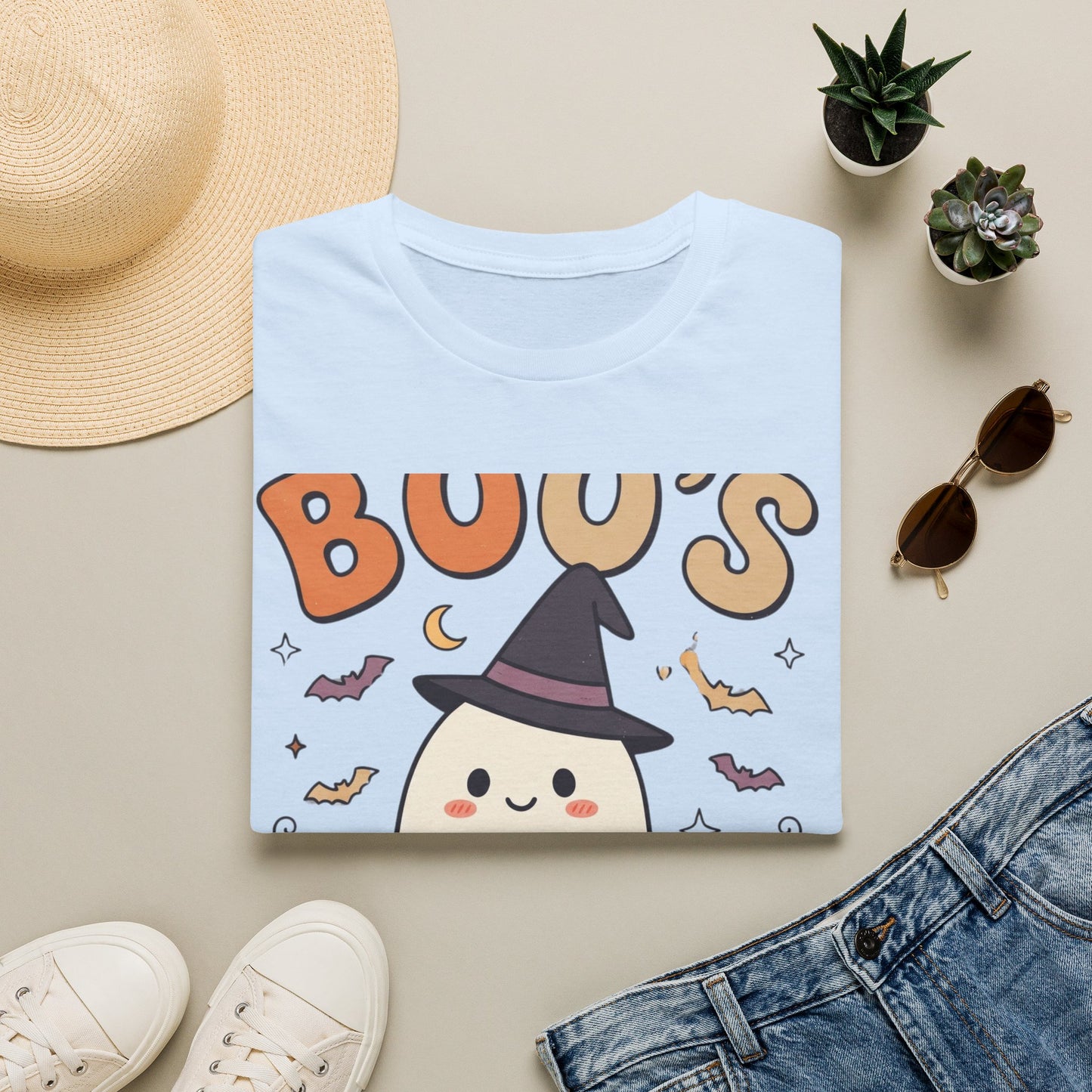 Halloween Ghost T-Shirt — "Boo's Spooky" Cute Witch Ghost Graphic