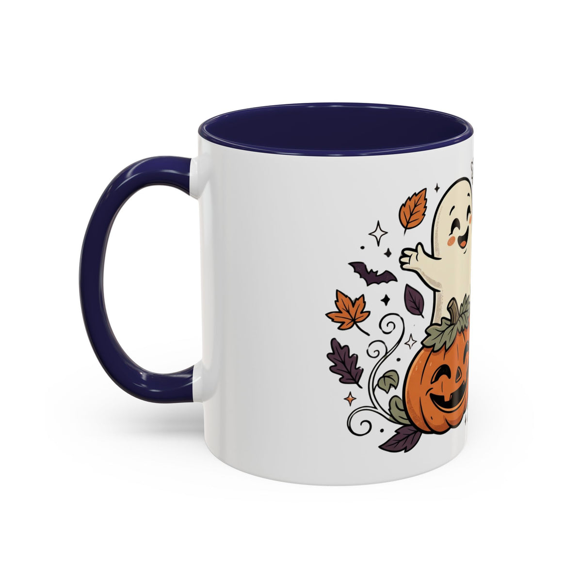 Halloween Ghosts & Pumpkins Coffee Mug — Cute Spooky Accent Mug (11/15oz)
