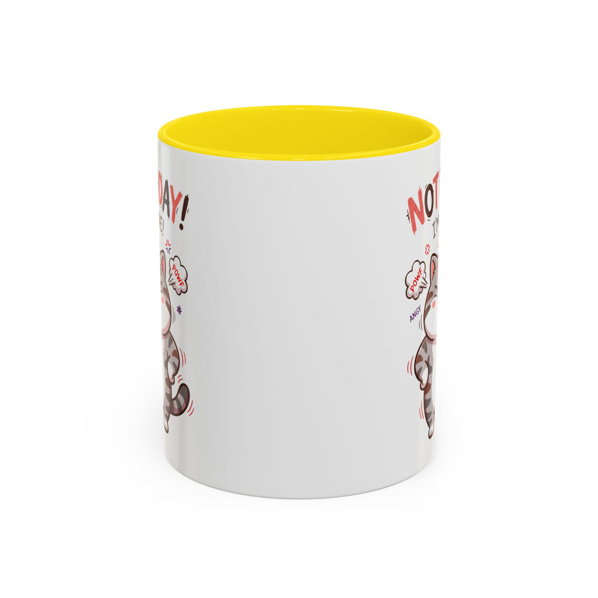 Funny Cat Mug - "Not Today! I'm Done" Accent Coffee Mug (11/15oz)