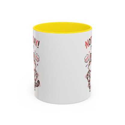 Funny Cat Mug - "Not Today! I'm Done" Accent Coffee Mug (11/15oz)