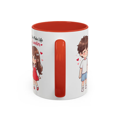 You Make Life Sweeter Couple Coffee Mug