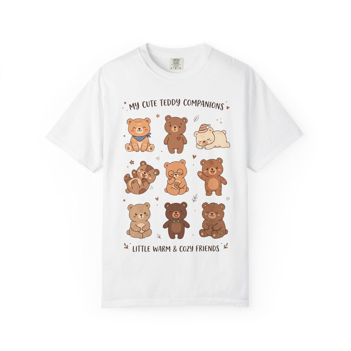 T-Shirt — Cute Teddy Companions Graphic Tee ("My Cute Teddy Companions — Little Warm & Cozy Friends")