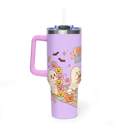 40oz Tumbler – “Ghouls Just Wanna Have Fun” Halloween Ghosts & Pumpkins